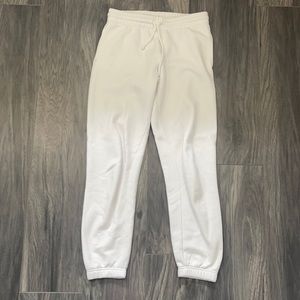 Tna Aritzia white joggers, drawstring, size XS